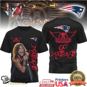 Aerosmith Steven Tyler New England Patriots Nfl Fan Tshirt