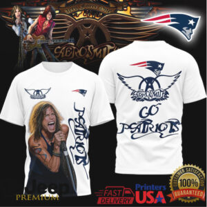 Aerosmith Steven Tyler New England Patriots Tshirt Aerosmith Steven Tyler New England Patriots Tshirt