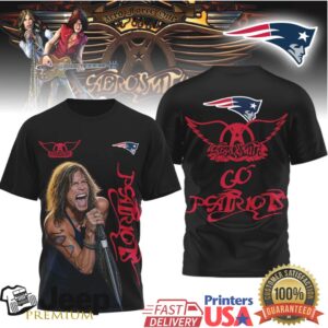 Aerosmith Steven Tyler New England Patriots Tshirt