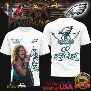 Aerosmith Steven Tyler Philadelphia Eagles Tshirt Aerosmith Steven Tyler Philadelphia Eagles Tshirt