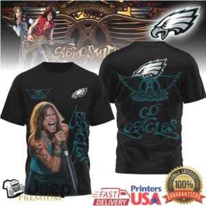 Aerosmith Steven Tyler Philadelphia Eagles Tshirt