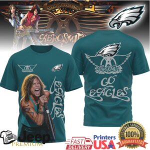 Aerosmith Steven Tyler Philadelphia Eagles Tshirt
