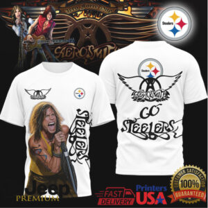 Aerosmith Steven Tyler Pittsburgh Steelers Tshirt Aerosmith Steven Tyler Pittsburgh Steelers Tshirt