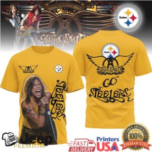 Aerosmith Steven Tyler Pittsburgh Steelers Tshirt