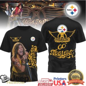 Aerosmith Steven Tyler Pittsburgh Steelers Tshirt