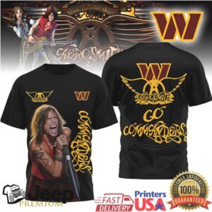 Aerosmith Steven Tyler Washington Commanders Tshirt