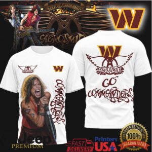 Aerosmith Steven Tyler Washington Commanders Tshirt