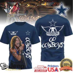 Aerosmith Steven Tyler X Dallas Cowboys Go Cowboys T Shirt Aerosmith Steven Tyler X Dallas Cowboys Go Cowboys T Shirt