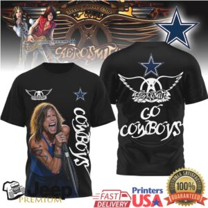 Aerosmith Steven Tyler X Dallas Cowboys Go Cowboys T Shirt