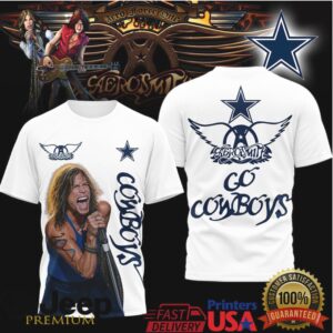 Aerosmith Steven Tyler X Dallas Cowboys Go Cowboys T Shirt