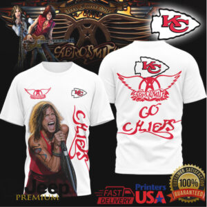 Aerosmith Steven Tyler X Kansas City Chiefs Go Chiefs T Shirt Aerosmith Steven Tyler X Kansas City Chiefs Go Chiefs T Shirt