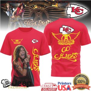 Aerosmith Steven Tyler X Kansas City Chiefs Go Chiefs T Shirt