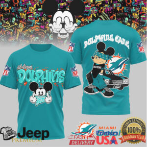 Miami Dolphins Official NFL Gangsta Mickey 3D Shirt Miami Dolphins Official NFL Gangsta Mickey 3D Shirt