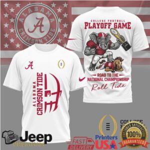 Alabama Crimson Tide Official NCAA College Football Playoff Game 3D Shirt Alabama Crimson Tide Official NCAA College Football Playoff Game 3D Shirt