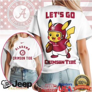Alabama Crimson Tide Official NCAA Pokemon Fan 3D Shirt