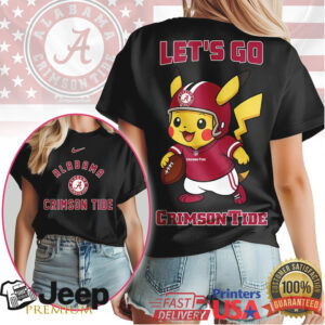 Alabama Crimson Tide Official NCAA Pokemon Fan 3D Shirt