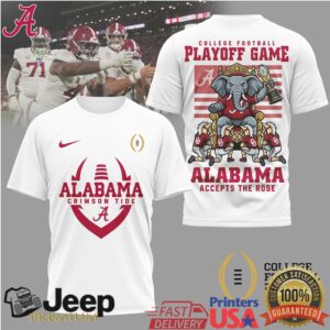 Alabama Crimson Tide Official NCAA Road to the Rose Bowl 3D Shirt Alabama Crimson Tide Official NCAA Road to the Rose Bowl 3D Shirt