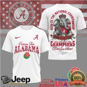 Alabama Crimson Tide Official NCAA Rose Bowl Game Champions Shirt Alabama Crimson Tide Official NCAA Rose Bowl Game Champions Shirt
