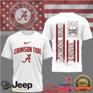 Alabama Crimson Tide Official NCAA School Bus Driver 3D Shirt Alabama Crimson Tide Official NCAA School Bus Driver 3D Shirt