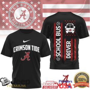 Alabama Crimson Tide Official NCAA School Bus Driver 3D Shirt