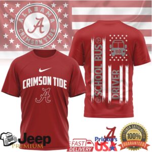 Alabama Crimson Tide Official NCAA School Bus Driver 3D Shirt