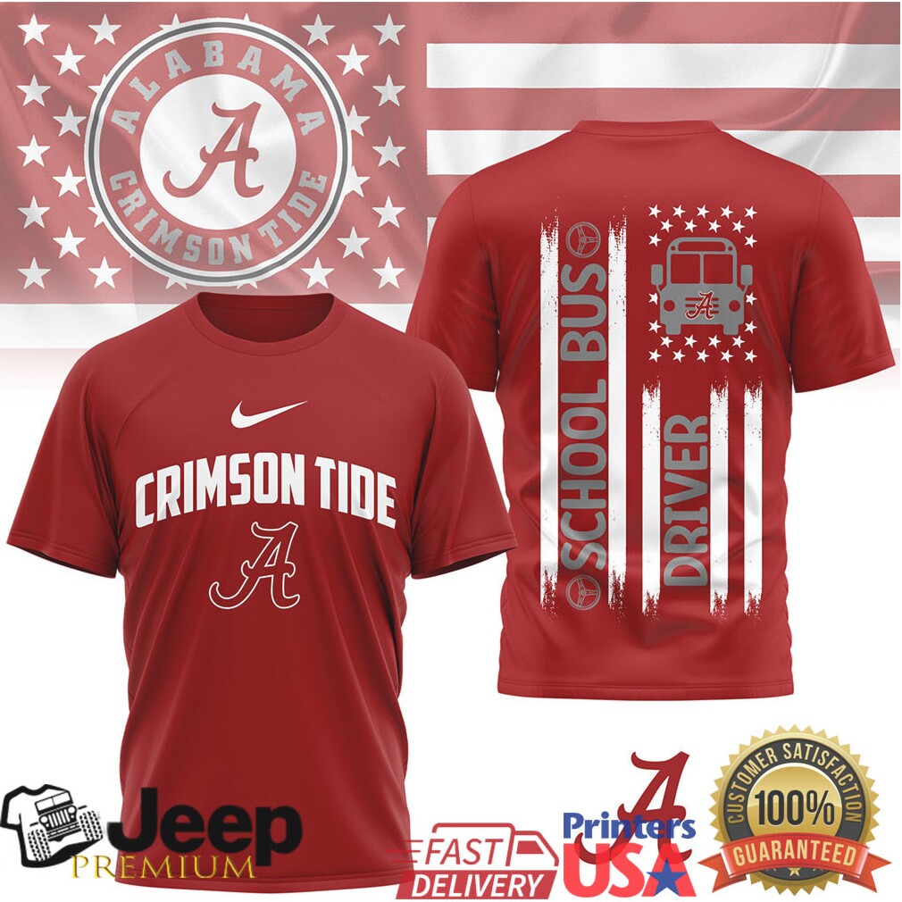Alabama Crimson Tide Official NCAA School Bus Driver 3D Shirt Alabama Crimson Tide Official NCAA School Bus Driver 3D Shirt