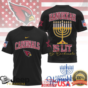 Arizona Cardinals Official NFL Happy Hanukkah 3D Shirt