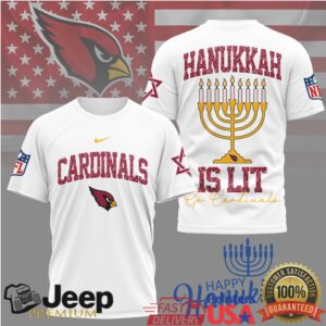 Arizona Cardinals Official NFL Happy Hanukkah 3D Shirt