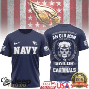 Arizona Cardinals Official NFL Navy Veteran 3D Shirt