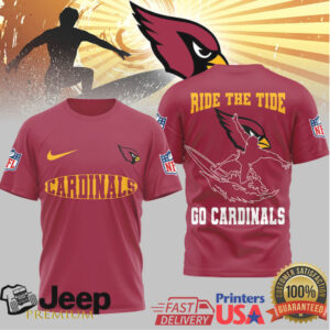 Arizona Cardinals Official NFL Ride The Tide 3D Shirt Arizona Cardinals Official NFL Ride The Tide 3D Shirt
