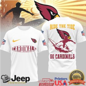 Arizona Cardinals Official NFL Ride The Tide 3D Shirt
