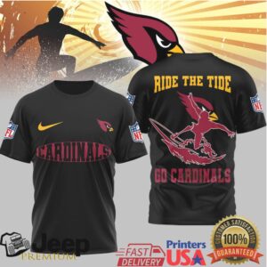 Arizona Cardinals Official NFL Ride The Tide 3D Shirt