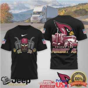 Arizona Cardinals Official NFL Truck Driver Burn The Midnight Oil 3D Shirt