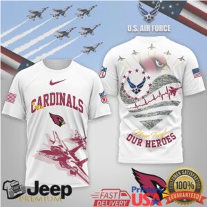 Arizona Cardinals Official NFL US Air Force 3D Shirt