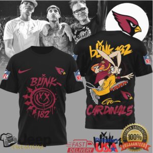 Arizona CardinalsOfficial NFL Blink 182 3D Shirt