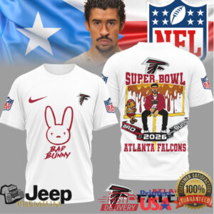 Atlanta Falcons Official NFL Bad Bunny Super Bowl 3D Shirt