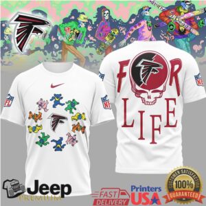 Atlanta Falcons Official NFL Grateful Dead For Life 3D Shirt