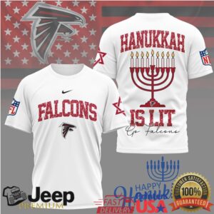 Atlanta Falcons Official NFL Happy Hanukkah 3D Shirt