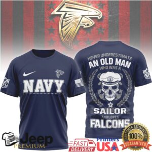 Atlanta Falcons Official NFL Navy Veteran 3D Shirt