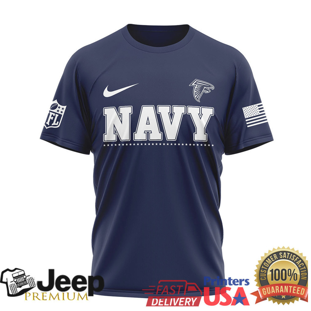 Atlanta Falcons Official NFL Navy Veteran 3D Shirt Atlanta Falcons Official NFL Navy Veteran 3D Shirt