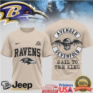 Avenged Sevenfold x Baltimore Ravens Hail To The King T Shirt