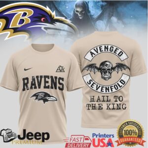 Avenged Sevenfold x Baltimore Ravens Hail To The King T Shirt