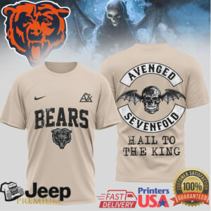 Avenged Sevenfold x Chicago Bears Hail To The King T Shirt Avenged Sevenfold x Chicago Bears Hail To The King T Shirt