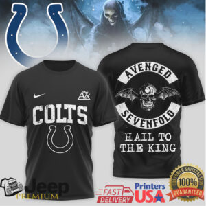 Avenged Sevenfold x Indianapolis Colts Hail To The King T Shirt Avenged Sevenfold x Indianapolis Colts Hail To The King T Shirt