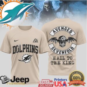 Avenged Sevenfold x Miami Dolphins Hail To The King T Shirt