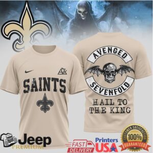 Avenged Sevenfold x New Orleans Saints Hail To The King T Shirt