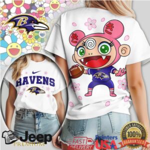 Baltimore Ravens Anime Girl Cherry Blossom Shirt