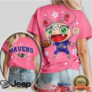 Baltimore Ravens Anime Girl Cherry Blossom Shirt
