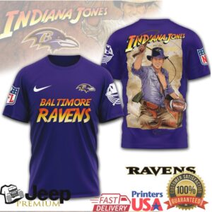 Baltimore Ravens Indiana Jones Mashup T Shirt