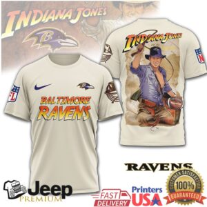 Baltimore Ravens Las Vegas Raiders Indiana Jones Nfl Mashup Shirt